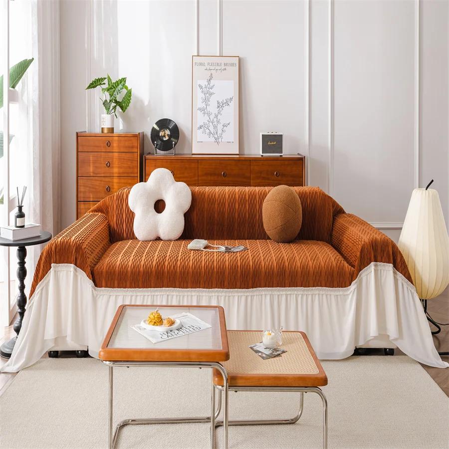 Водоотталкивающий универсальный все включено нескользящий цельный кожаный чехол для дивана чехол ткань полотенце бархат Four Seasons универсальный