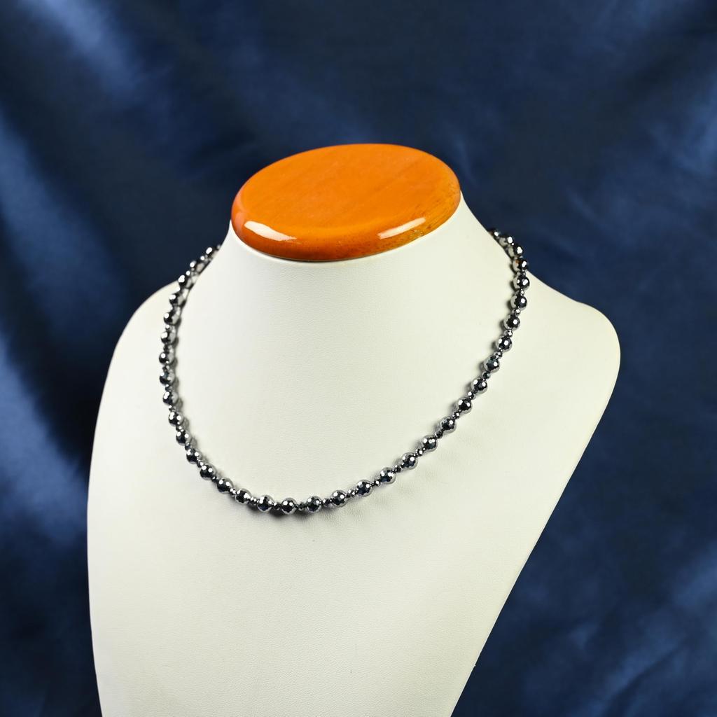 Ювелирный город Shosenkyo Terahertz Ore 6 мм шариковое ожерелье размер шеи 45 см зеркальная огранка Power Stone [Eigado]