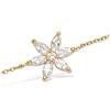 [K6632] - Gold Plated Bracelet 'Flora' White Gold - 13 Mm