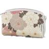 Noren Japanese Pattern Makeup Pouch Flower Pink Made In Perfect for and Small Items (Retro - Beige) - Japan, Small, Slim, Portable, Medicine,