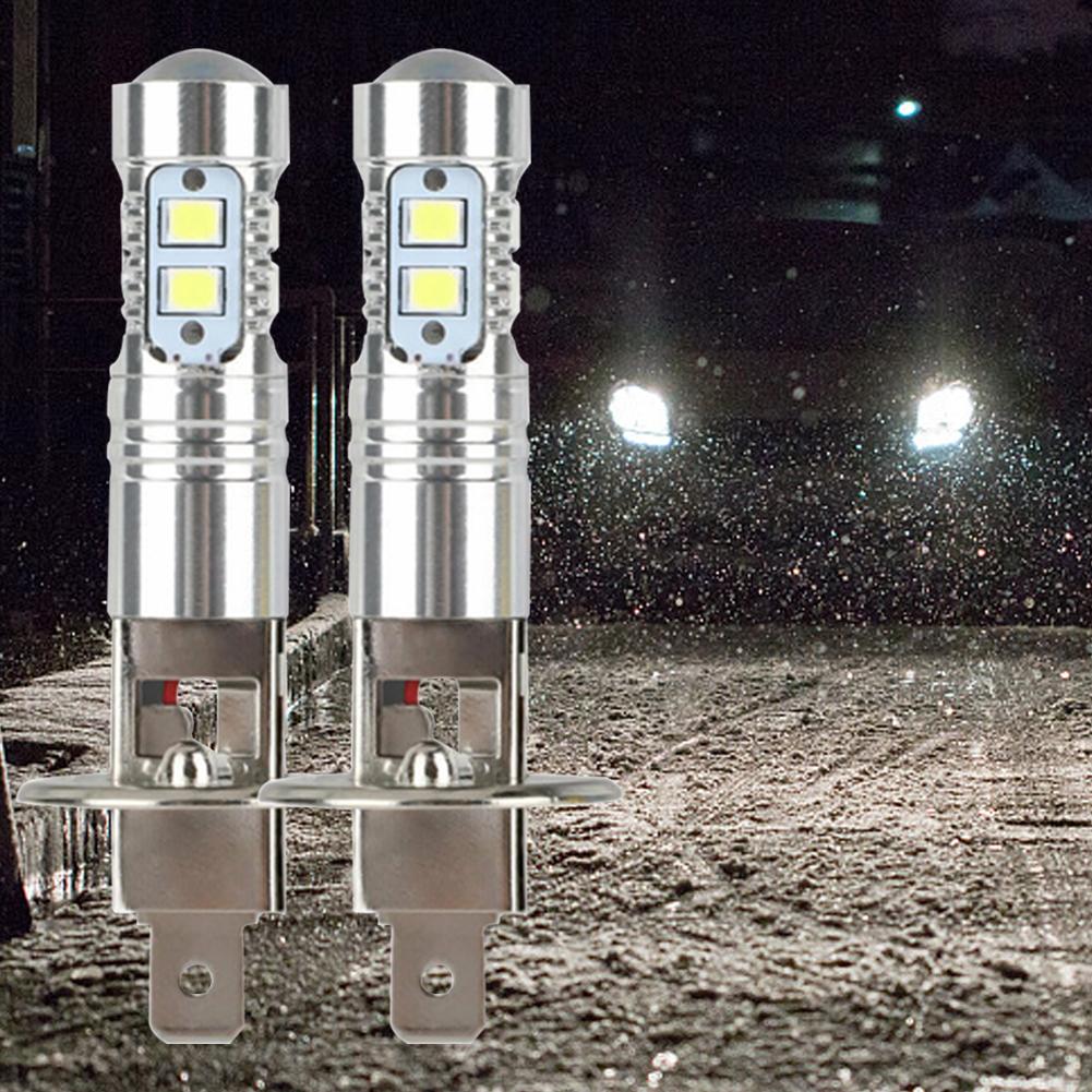 2 шт. светодиодные лампы H1 для фар 6000k 100 Вт дальнего и ближнего света для грузовиков, противотуманных фар для внедорожников, авто, белые лампы Hea F7J1