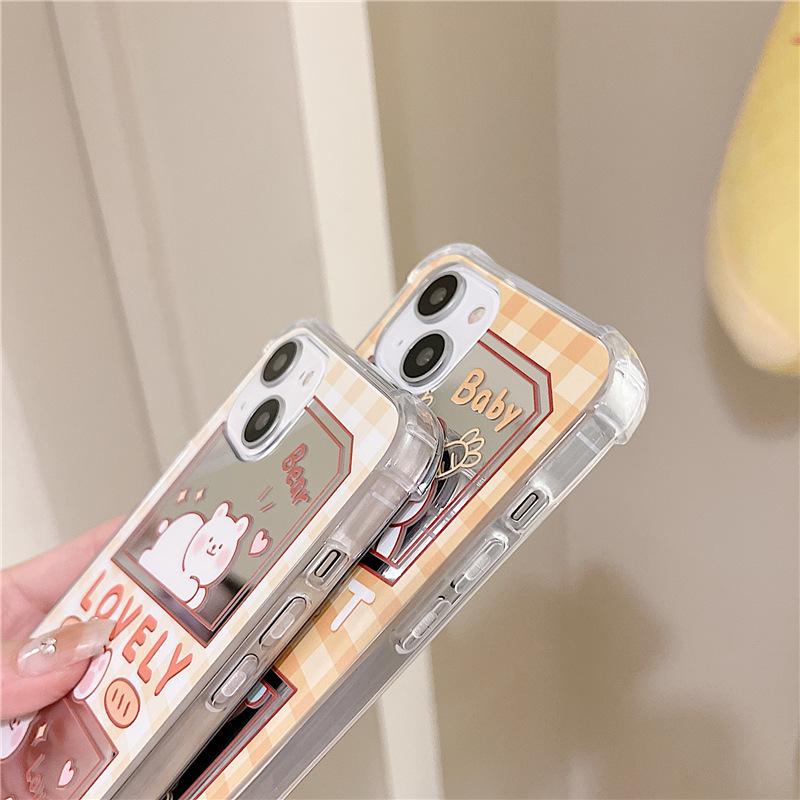 Чехол Zhitai Cartoon Mirror для iPhone 13/14, Huawei Mate 60/50, Xiaomi 14