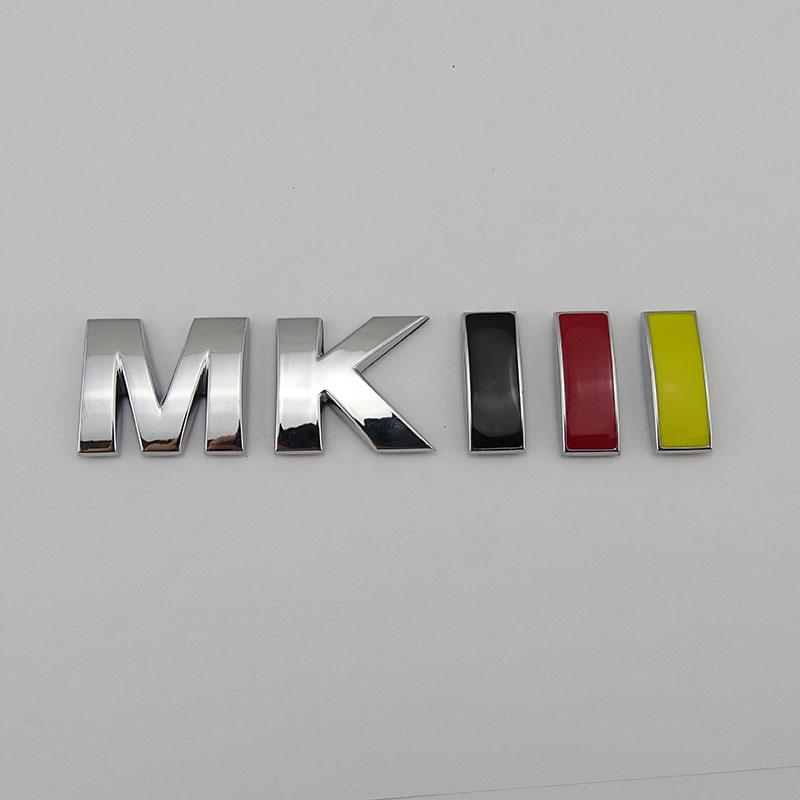 AABLB1 OEM Service MKIII Grill Emblem 2.0V 2.4T 2.6T Plastic Chrome Badge 3D Car Logo Mk3 Car Trunk Sticker For Volkswagen