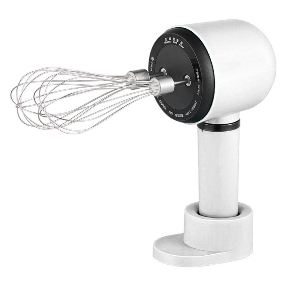Double Whisk Head Wireless Handheld Electric Egg Beater Stand-up Design Egg Mixer Cake