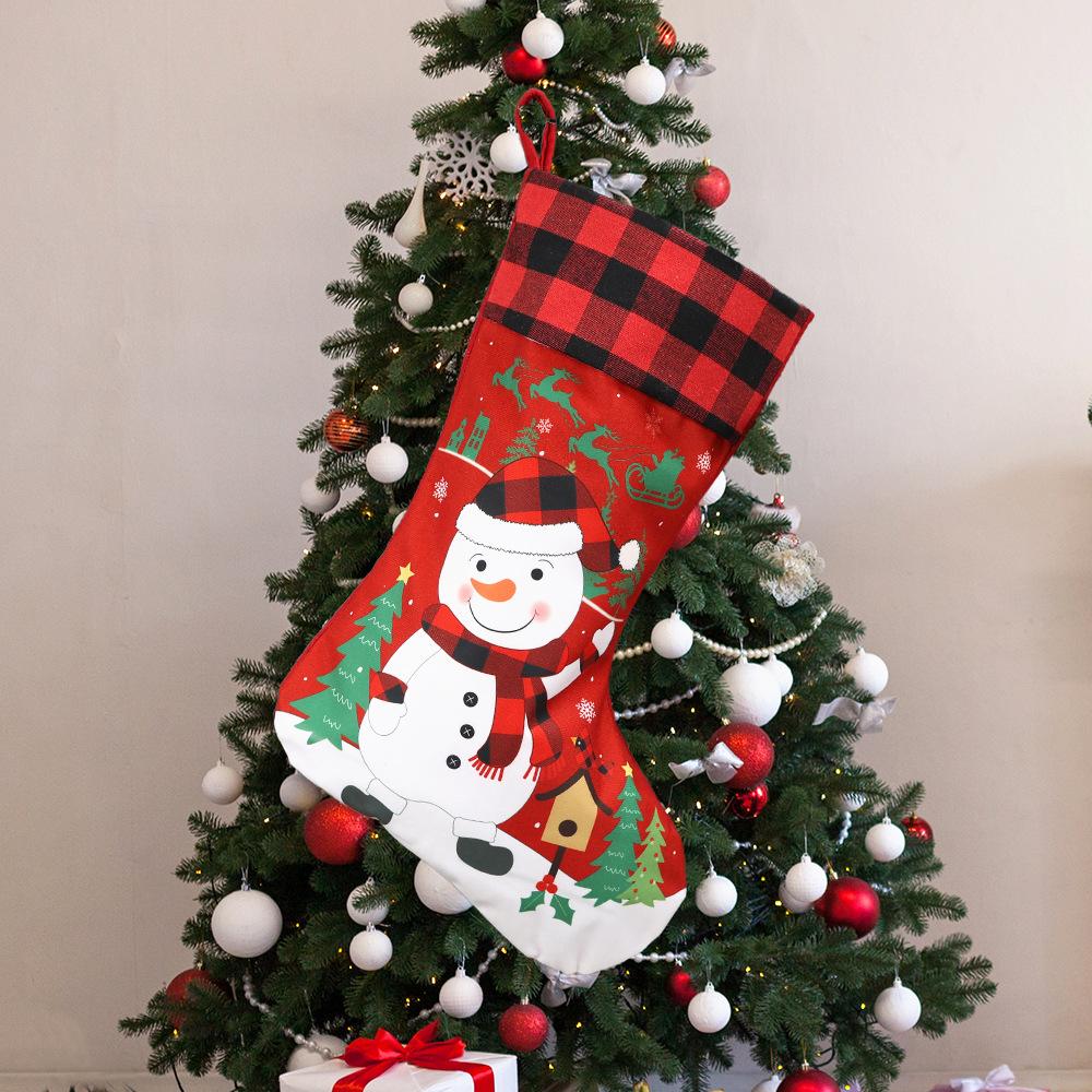 New Christmas stockings, creative cartoon pattern styling gift stockings, Christmas tree pendants, home decorations
