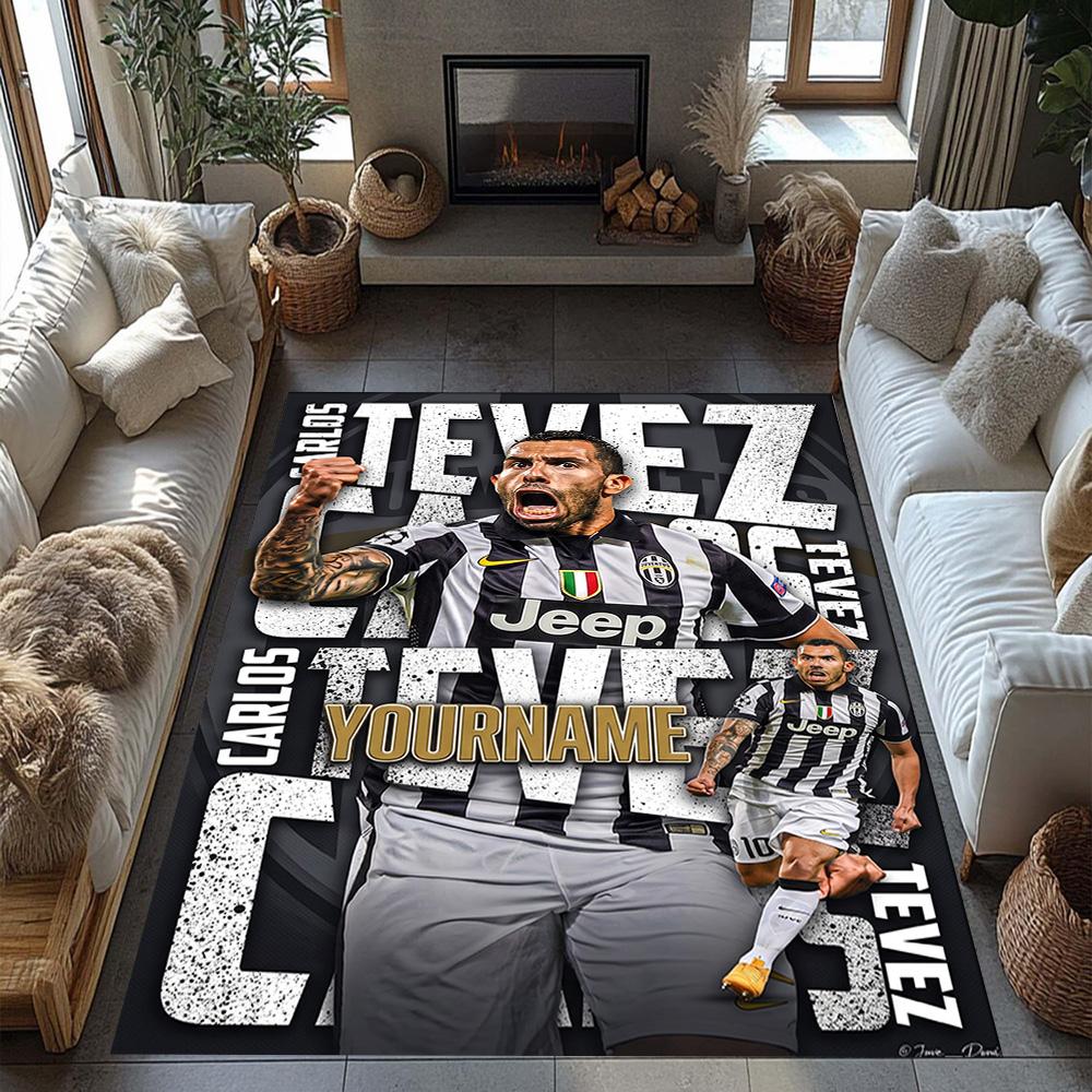 Juventus Customize Your Name Floor Rug Office Rug Suitable for Dormitory Game Room Bedrooms Outdoor Antislip Carpet Office home decor