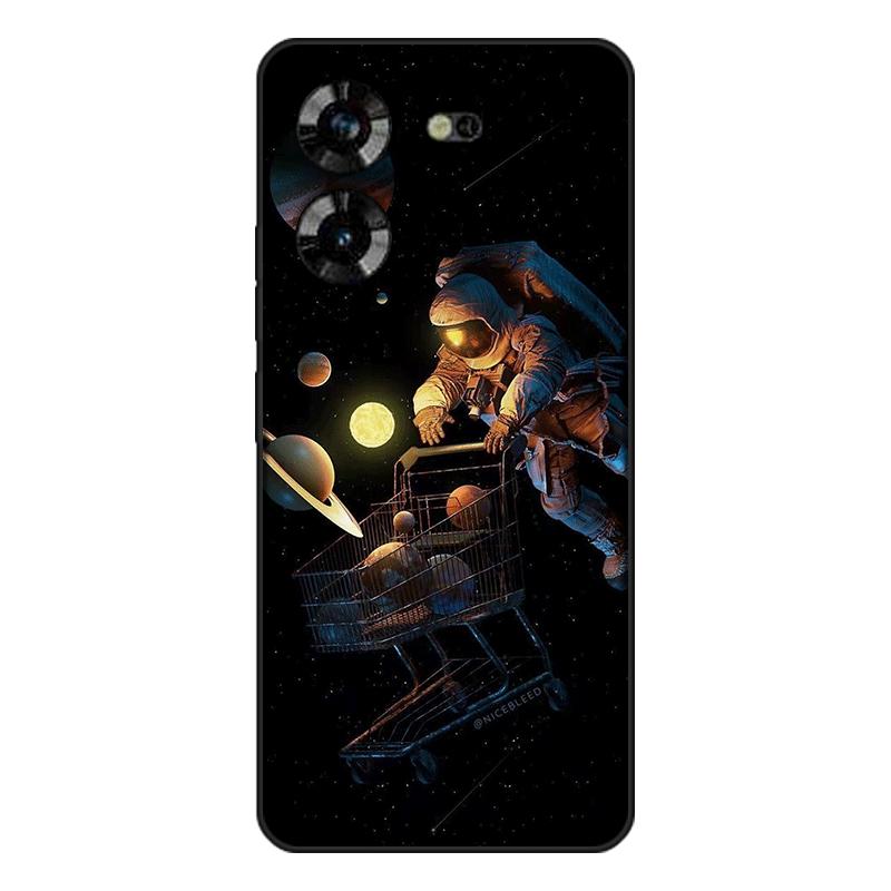 Для мягкого силикона для tecno pova 5 Чехол Окрашенная задняя крышка из ТПУ tecno pova 5 Корпус