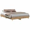 VidaXL Cadre de lit sans matelas chêne artisanal 150x200 cm, meuble de chambre à coucher, sommier, lit double, lit, châlit, 3328716