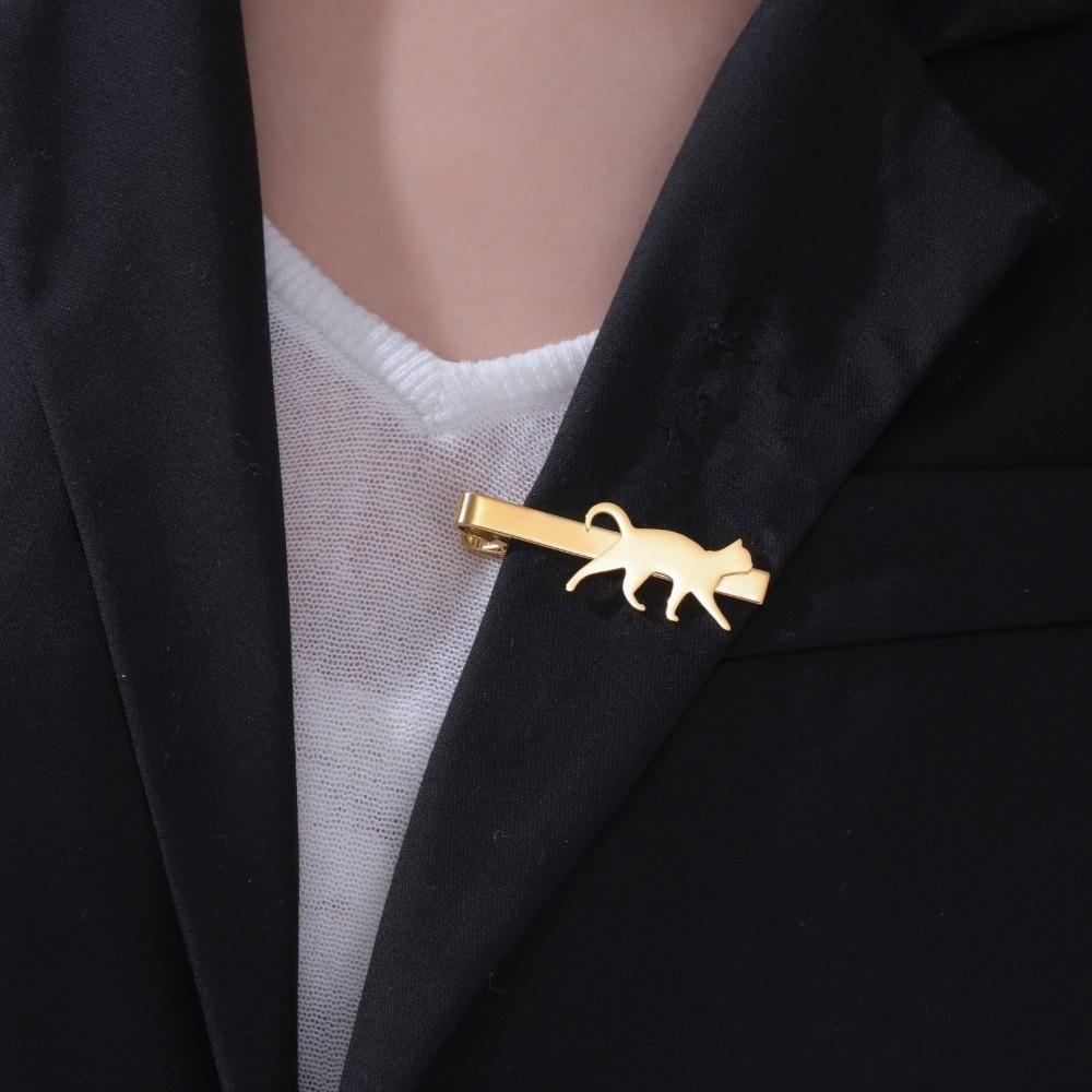 Punk Cat Tie Clip Cute Sausage Dog Necktie Buckle Creative Dachshund Tie Pin  Women Men