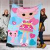 1 шт. Плед на тему Lalaloopsy2 - Цифровая печать, Полиэстер, Уютный для всех сезонов, Идеально подходит для улицы, кемпинга и путешествий