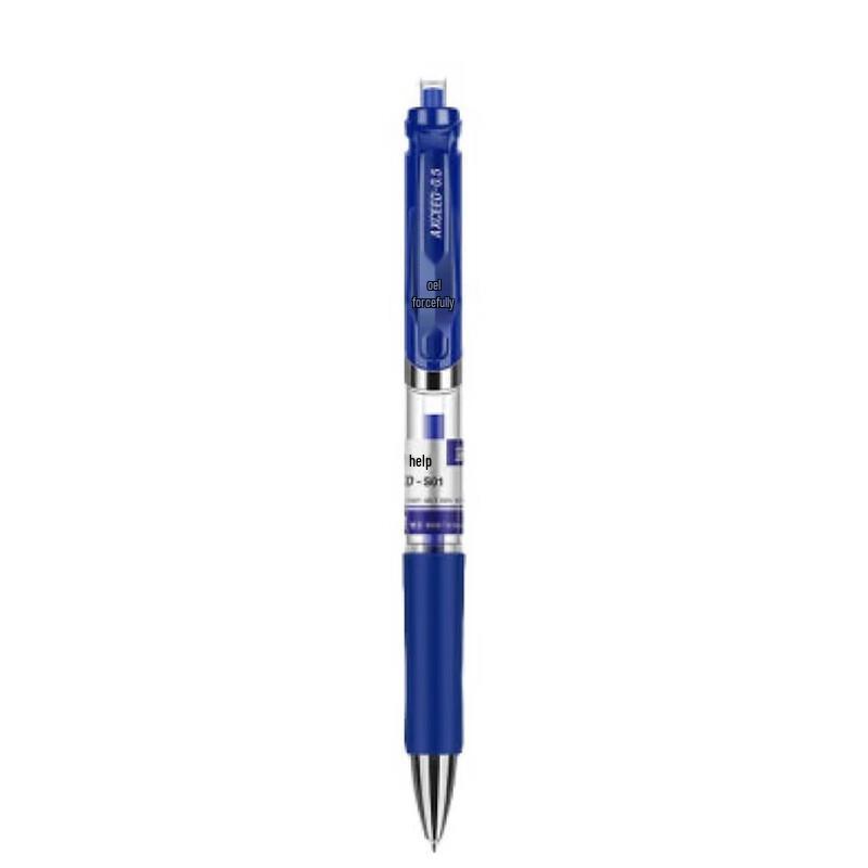 Deli S01 Ret retractable Gel Pens, Blue, 0.5mm, 12-Pack