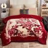 European Style Warm Raschel Blanket for Winter High End Soft Thicken Warmth Weighted Blanket Double Side Flocked Comforter Duvet