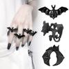 Unisex Bat Open Ring Fashion Bat Finger Rings Vintage Adjustable Bat Rings New Halloween Jewelry Gift Retro Style
