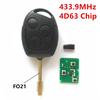 New Remote Key for FORD Focus Fiesta Mondeo C MAX S MAX KA Car Key 433.9MHz 4D63 FO21