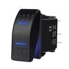 12V/20A 24V/10A Waterproof Marine Boat Rocker Switch Toggle 7 Pin SPST ON-Off-ON Switch Dual LED Light for Car Marine Truck RV