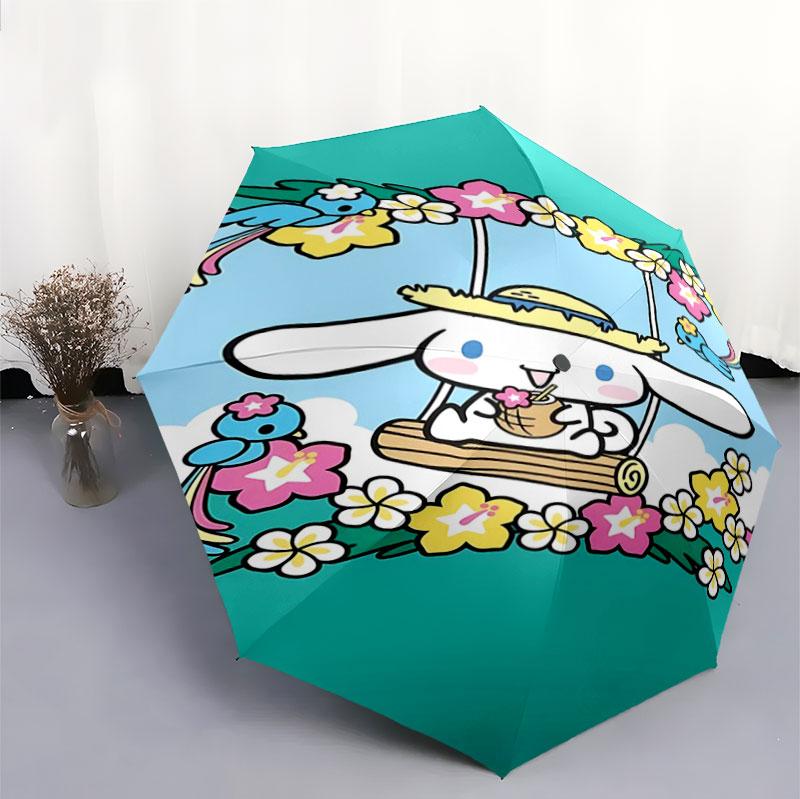 Портативный дорожный зонт с милыми дизайнами персонажей Sanrio, складной зонт с защитой от УФ-лучей.