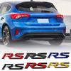 1pcs 3D Metal RS Logo Car Decal Trunk Body Side Sticker Accessories