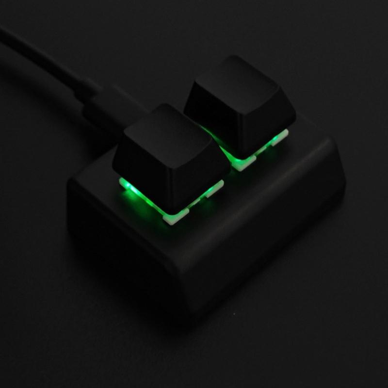 Механическая игровая USB-клавиатура с 2 настраиваемыми клавишами, цветной подсветкой, программируемые хот-свап клавиатурные блоки