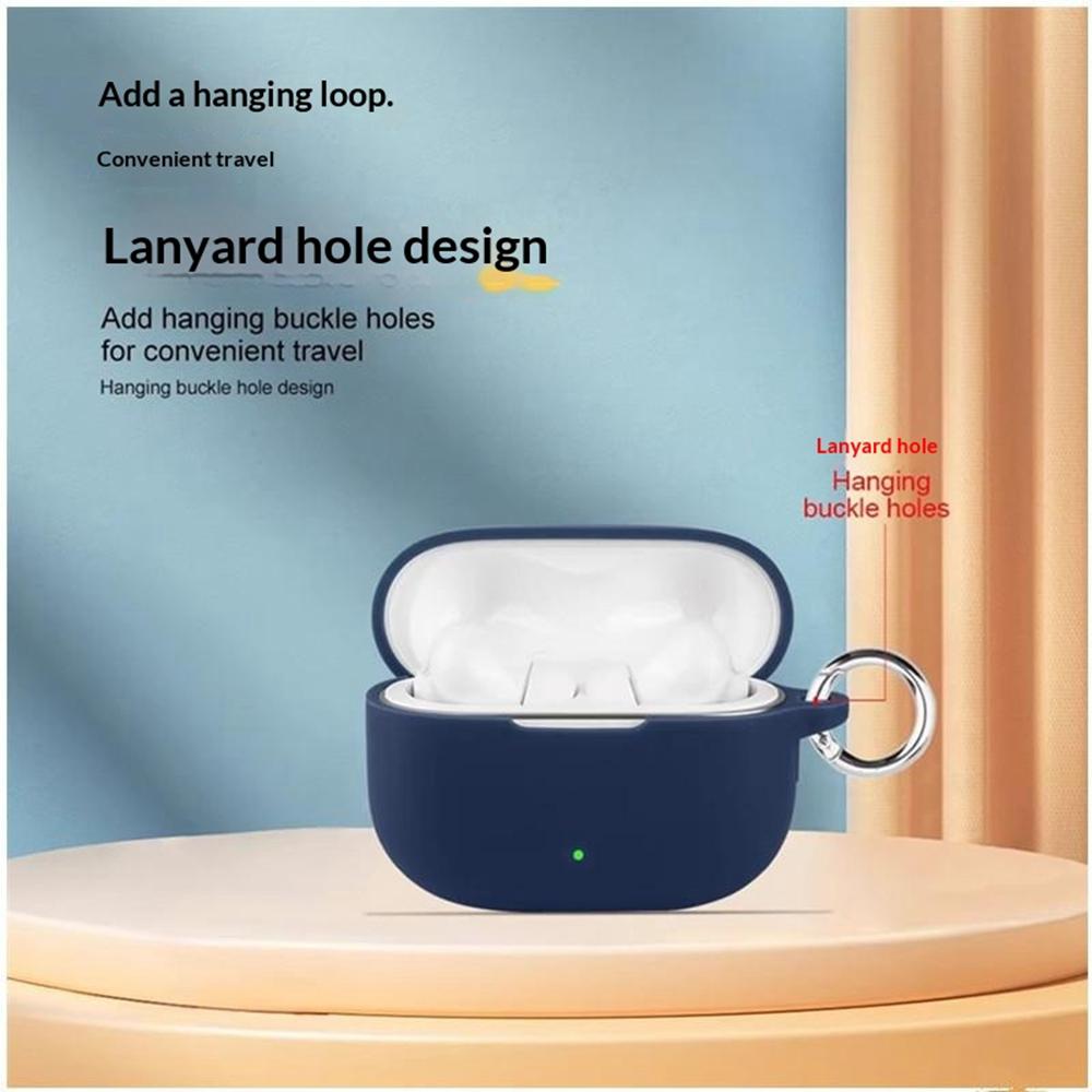 Для vivo iQOO TWS 5 Силиконовый чехол Защитная крышка для беспроводных наушников с пряжкой против потери