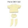 Shorts Socks Doll Underwear T-shirt OB11 Striped Tops DIY Toy Ob11 Doll Clothes  Boy Girl Gift