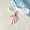 Y2K Stars Wings Keychain Durable Black White Angel Pendant Cute Bag Hanging Decor for Outdoor Travel Commute