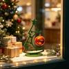 Christmas Tree Ornaments 3D Printed Desktop Ornament, Decorative Hollow Figurine with Modern Home Holiday Accents Stable Base for Office Party Festive
