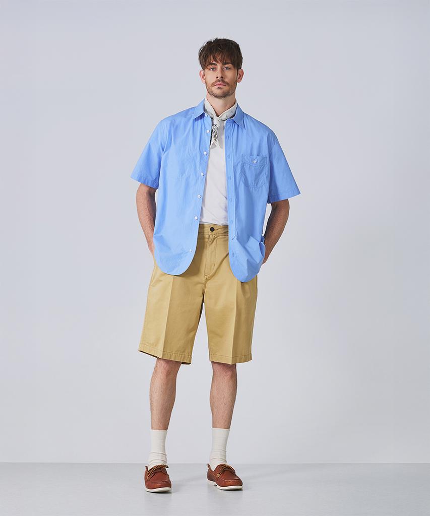 Коллекция хлопковых chino шорт Geonjiulleunseu с одной складкой