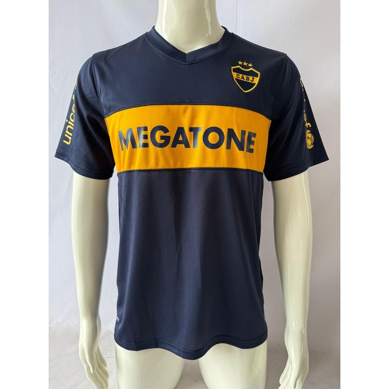 Boca Juniors Retro Soccer Jersey 10 Riquelme 9 Palermo 97-98 Maradona Short Sleeve Long Football Shirt
