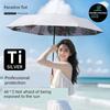 Paradise Umbrella Titanium Silver Sun Protection Umbrella Uv Protection Sun Umbrella Dual-Use for Sun and Rain Portable Sunshade Folding Umbrella for