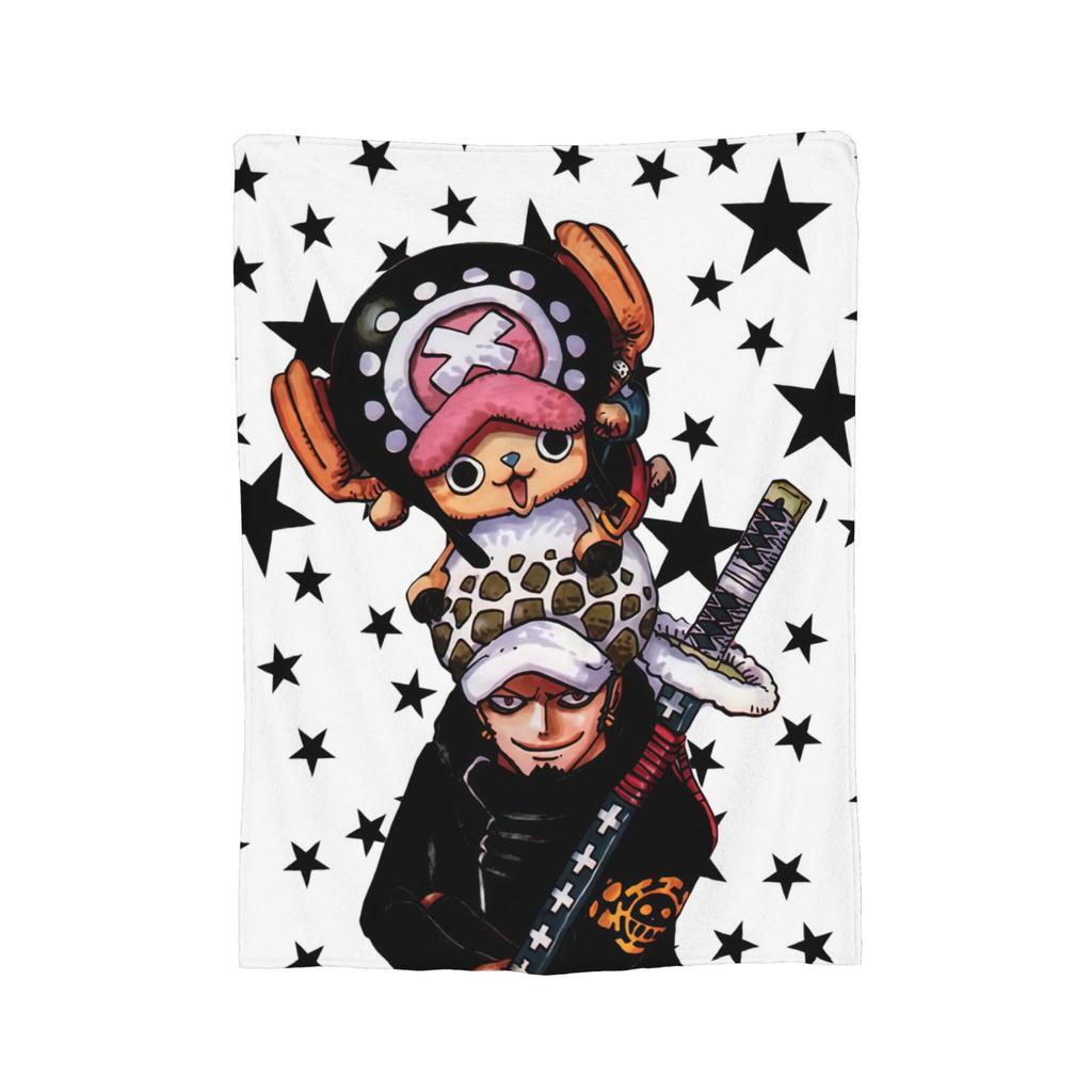 One Piece Tony Tony Chopper Anime Blanket Flannel Autumn/Winter Portable Soft Throw Blanket for Home Couch Bedspread