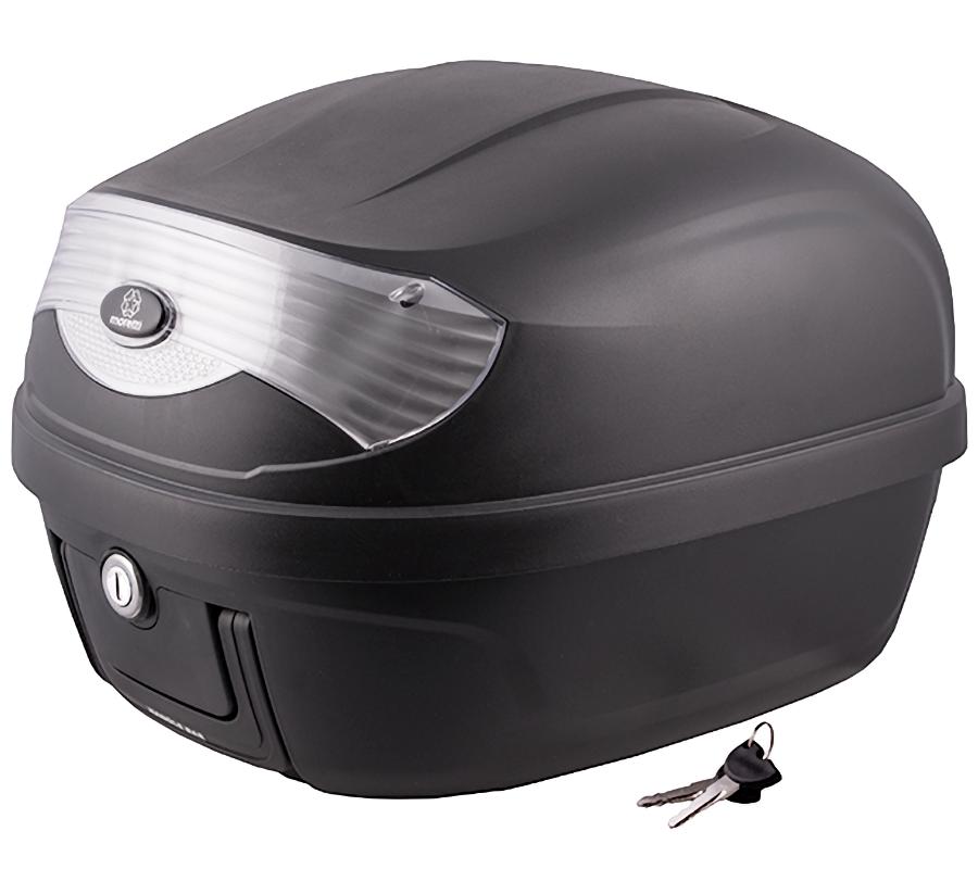 Kufer Moretti Mr-808, 28 L, Czarny, Biały Odblask