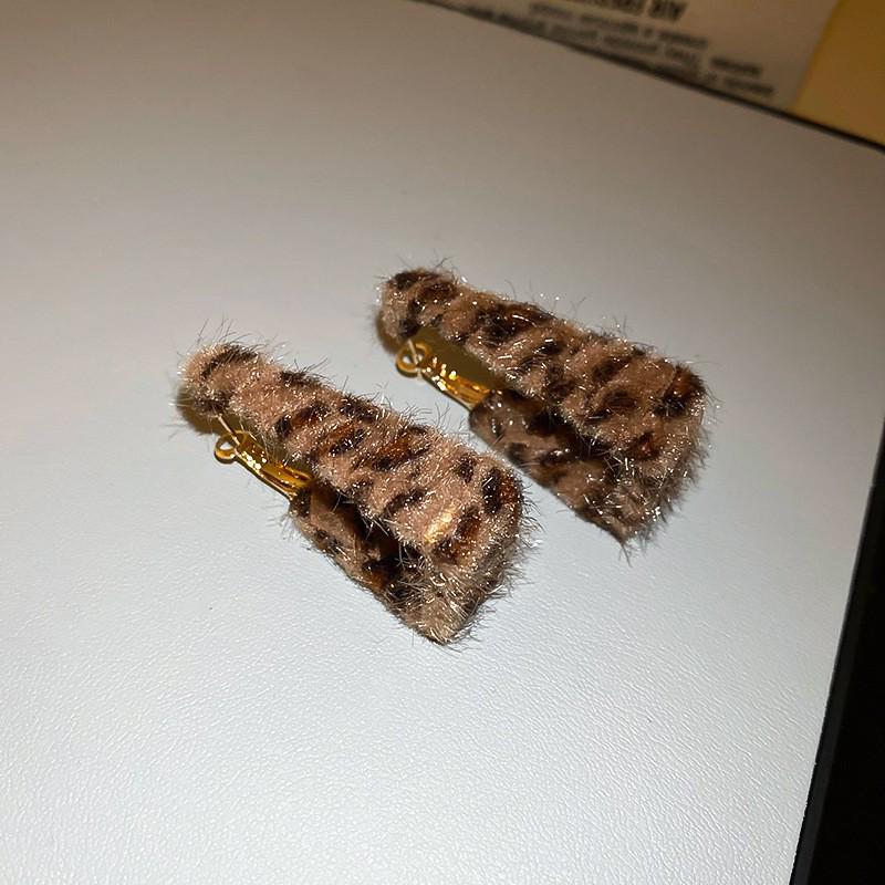 Серьги-подвески Геометрические с бантом Сердце леопарда Серебряная игла - Трендовый корейский стиль для женщин