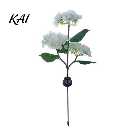 Solar Powered Patio Decor Fairy Hydrangea Lights, Garden Stake Waterproof LED Flower Light, Twinkling Tree Lights Outdoor Colorful Lamp