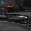 Real Hard Dry Carbon Fiber Decal Cover for Mini Hatchback F55 F56 F57 2017- Car Handbrake Grip Interior Trim Accessories