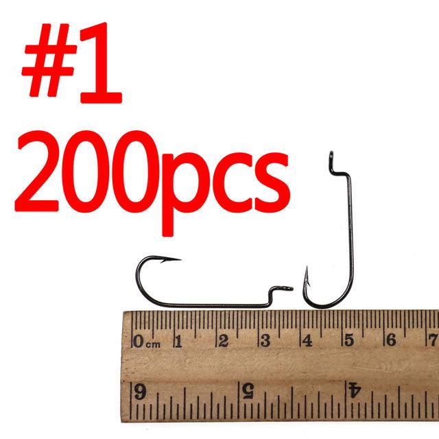 200 шт. крючок с узким зазором для каролинской установки, мягкий крючок для наживки для ловли окуня, крючки для привязывания окуня 5/0 4/0 2/0 2 4 6