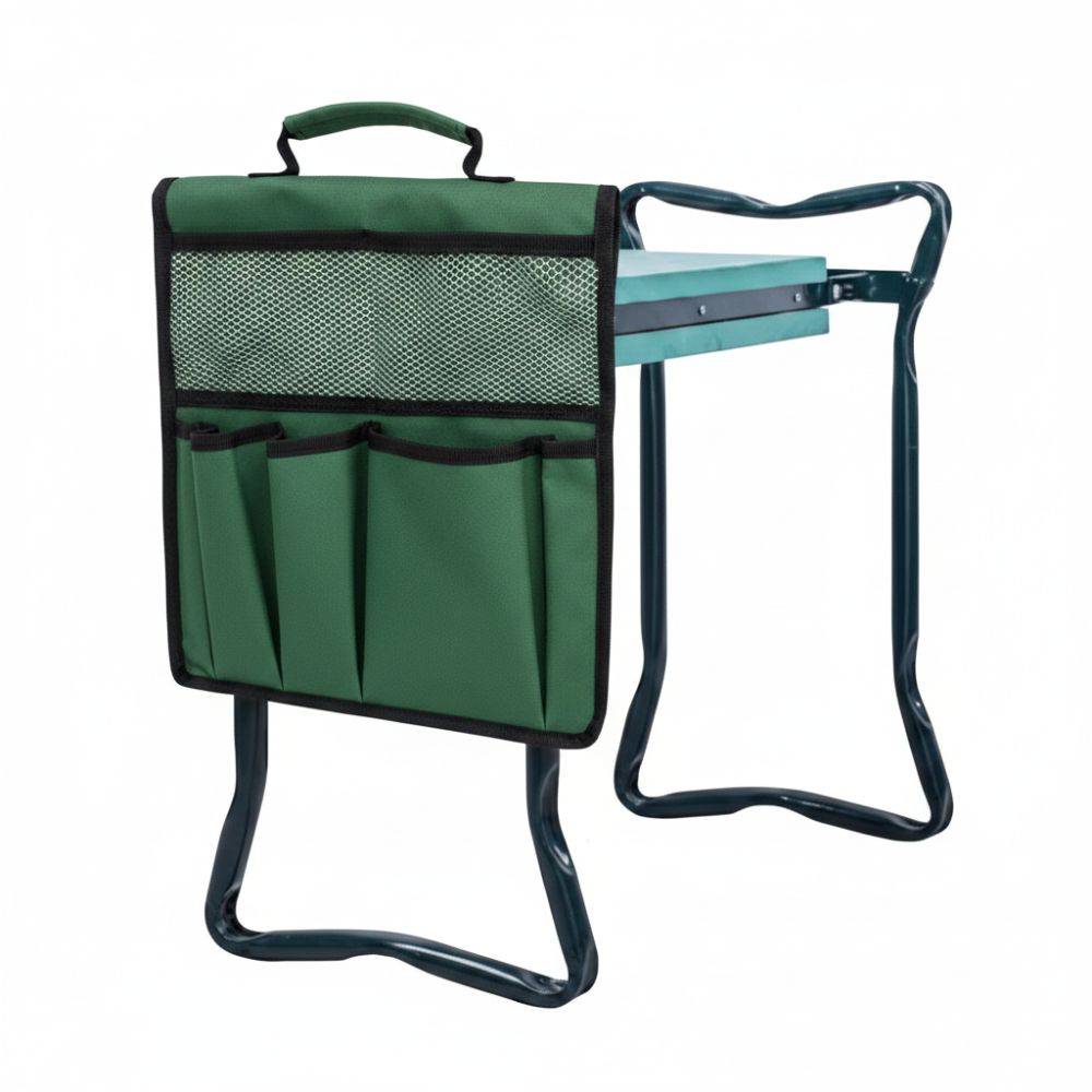 Foldable Garden Kneeler Tool Bag Garden Stool Storage Pouch Outdoor Gardening Work