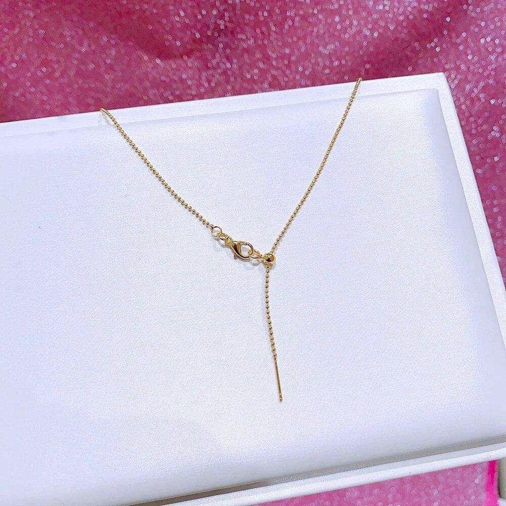 MIGGA новые сказки, маленький циркон, кулон принцессы с камнем, ожерелье золотого цвета, регулируемая цепочка