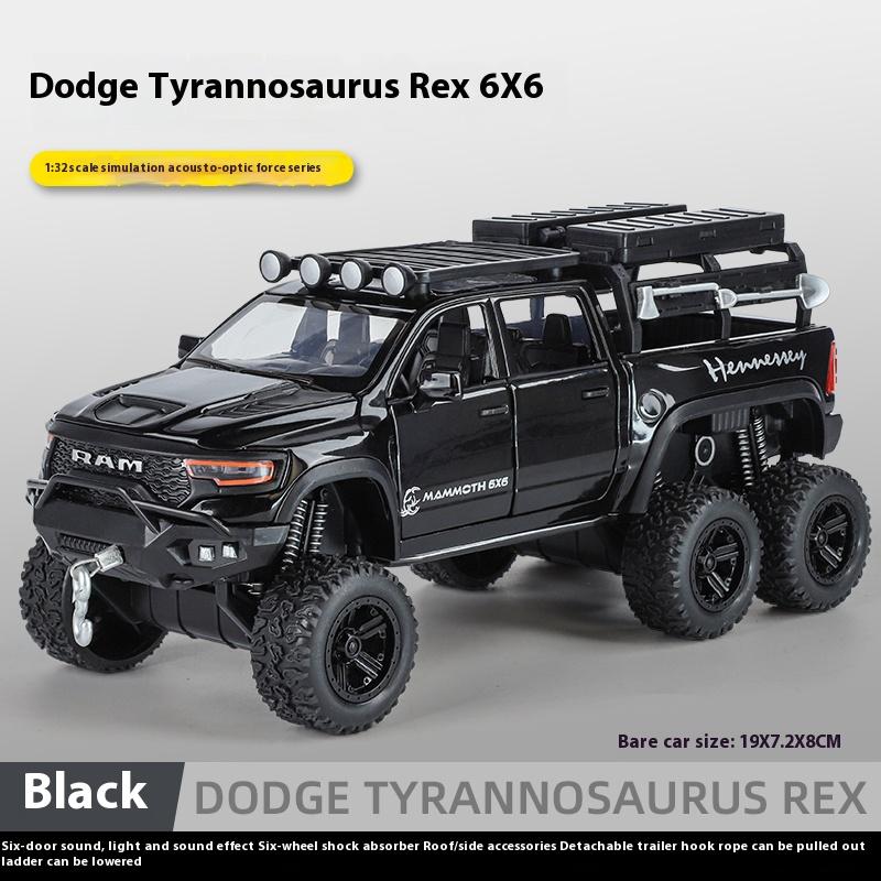1/32 Dodge Mammoth 1000 6*6 TRX RAM Hennessey Внедорожный Пикап Внедорожник Сплав Литой Модель Автомобиля Детские Игрушки Коллекционные Подарок Мальчику
