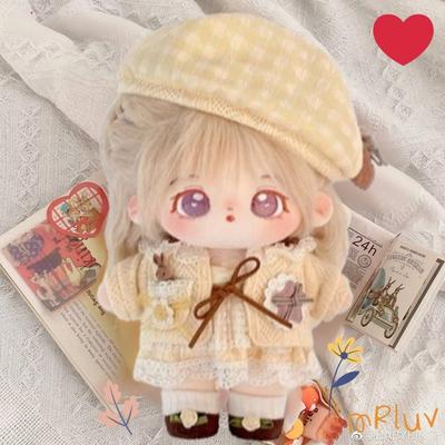[mRluv] Кукольная одежда 20 см, хлопковая кукла, кружево, бежевый цвет, комплект из 4 предметов