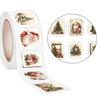 1000Pcs Christmas Wrapping Labels Adhesive Label Christmas Decorative Sticker for Scrapbooking Seal Envelope Packaging