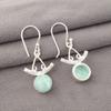 Натуральный амазонит, драгоценный камень, ювелирные изделия из стерлингового серебра 925 пробы, серьги ручной работы 1,63" EE-152-29