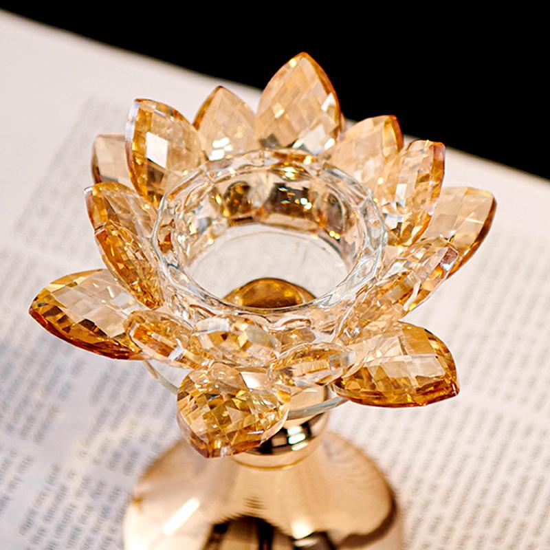 1 шт. Подсвечник Юбилейный Подсвечник Фестиваль Форма лотоса Настольный Домашний Декоративный Подставка для свечи для гостиной Элегантный