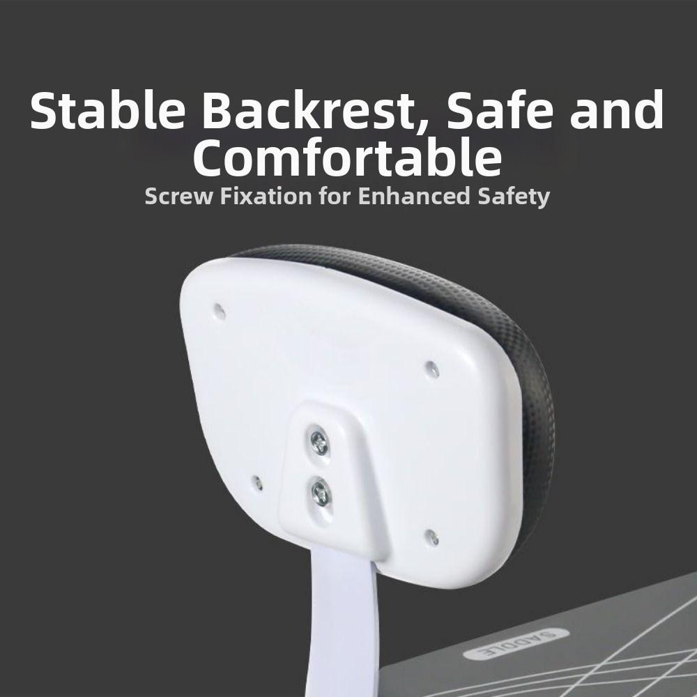 with Backrest Bike Rear Safe Seat Black Cycle Accessories High Quality Rear Bike Seat Cycling Use