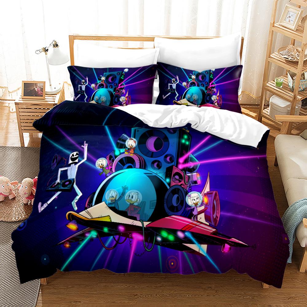New 3PCS Single-sided Printed Series DJ Digital Printing Duvet Cover Bedding Set Comfortable Breathable Sheet Comforter Bed Set