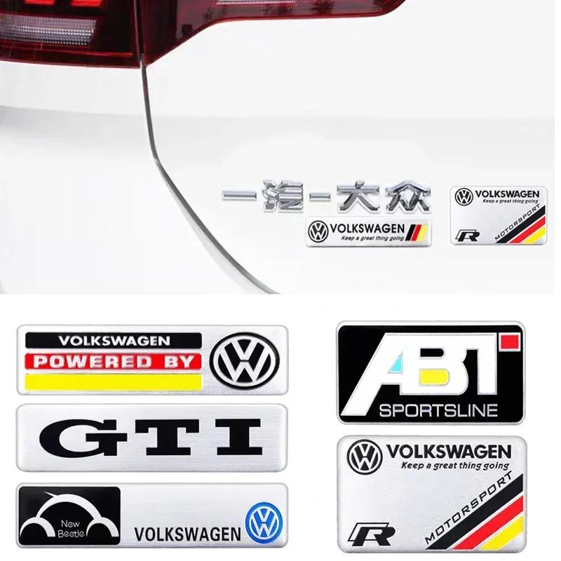 1Pcs 3D Metal Stickers Car Emblem Body Trunk Decal For VW GTI Polo Golf Passat Scirocco Tiguan Jetta T-ROC Touareg Touran CC