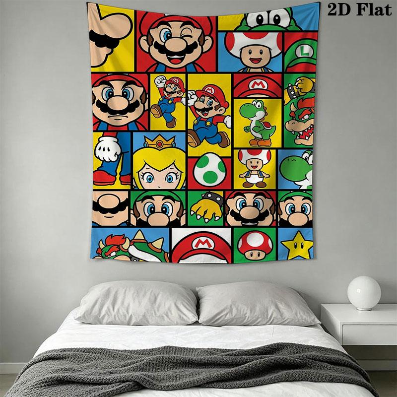 Mario Wall Hanging Printed Fabric Blanket Decorative Tapestries for Bedroom Living Room Home Decor