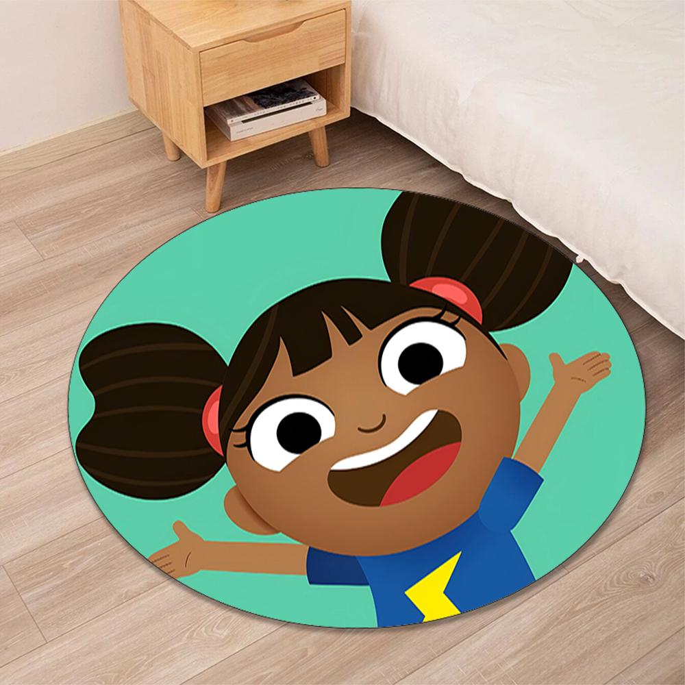 Yakka Dee Printed Round Rug Carpet Chair Rug Area Rug Entryway Doormats,for Office Chair Living Room Bedroom Kitchen Room.
