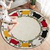 Farmanimals Round Area Rug,Carpet Rug for Living Room Bedroom Sofa Playroom Decor,Non slip Floor Mat