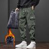 Одежда Зимние флисовые теплые вельветовые брюки мужские карго рабочие толстые мешковатые уличные спортивные брюки мужские