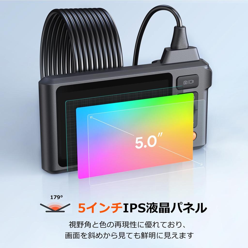 DEPSTECH Fiberscope 1080P 5-дюймовый IPS экран камера-скоп с большим экраном монитора Snake Camera внешний диаметр микроскоп IP67 водонепроницаемый промышленный